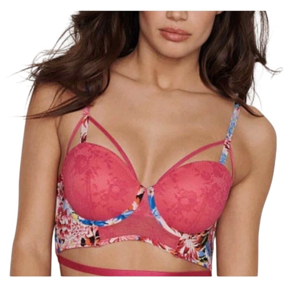 Victoria’s Secret x Mary Katrantzou Bra Set 36D 2018 Fashion Show Floral Medium